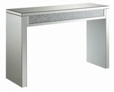 Coaster Gillian Rectangular Sofa Table Silver and Clear Mirror Model 722499